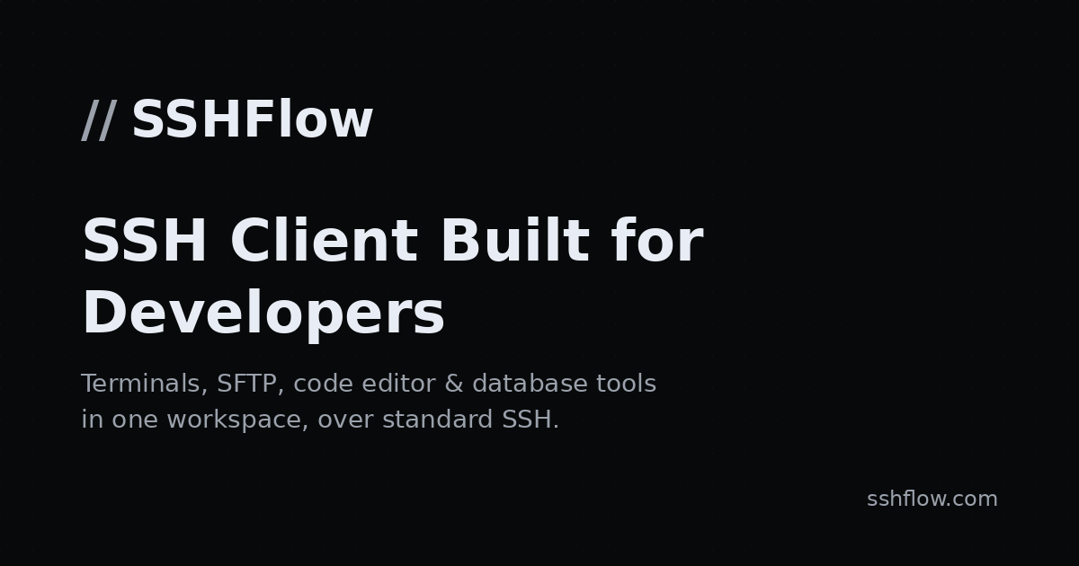 SSH Client with Integrated Workspaces for Developers logo