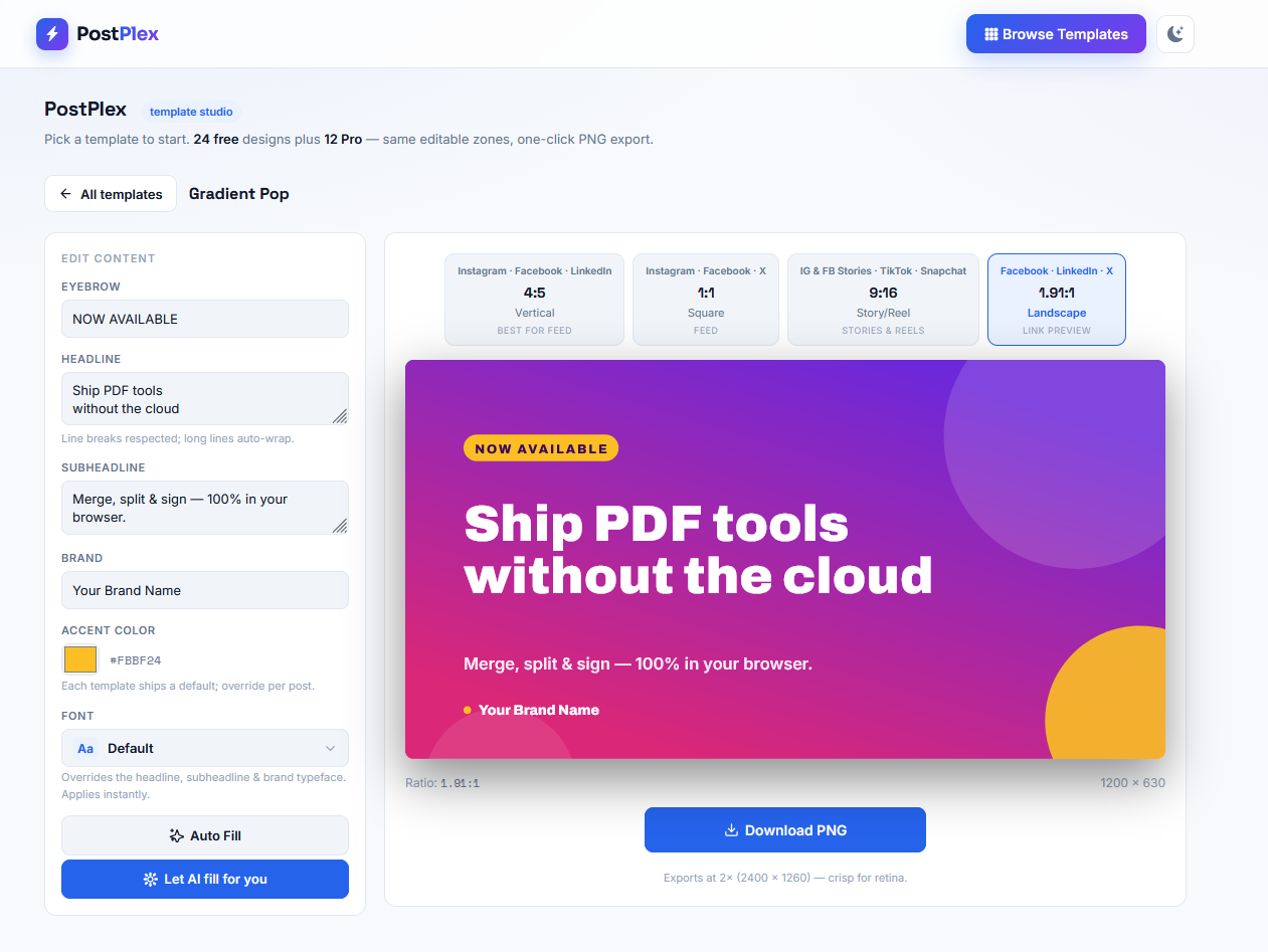 AI Social Post Maker screenshot
