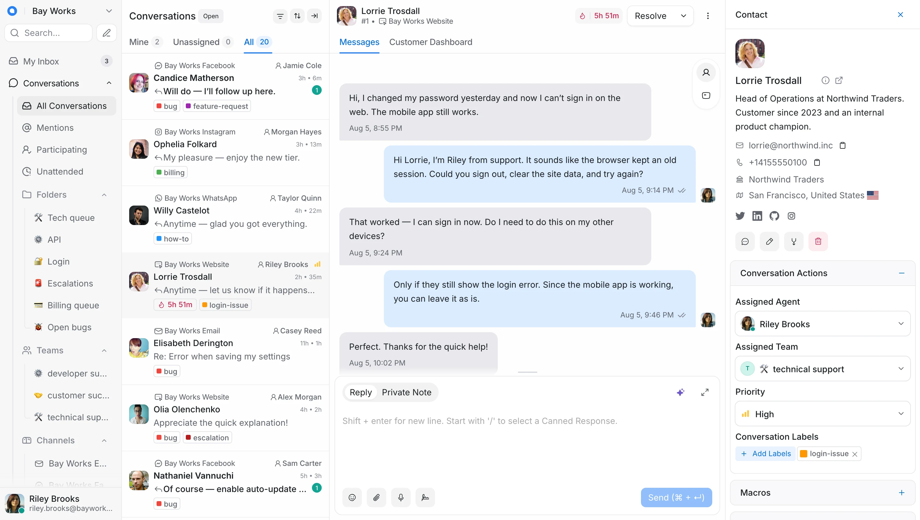 Chatwoot screenshot