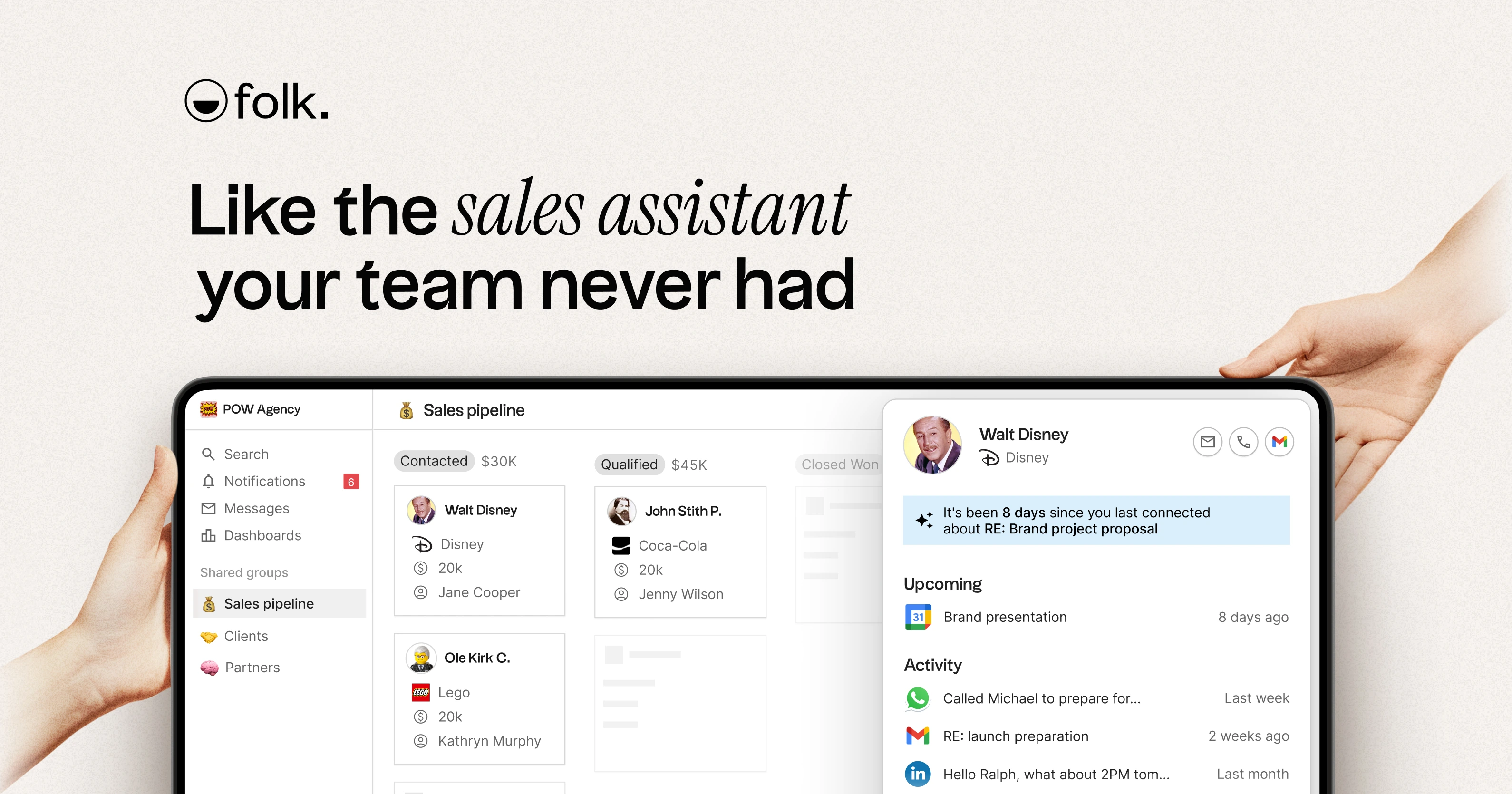 Folk CRM screenshot