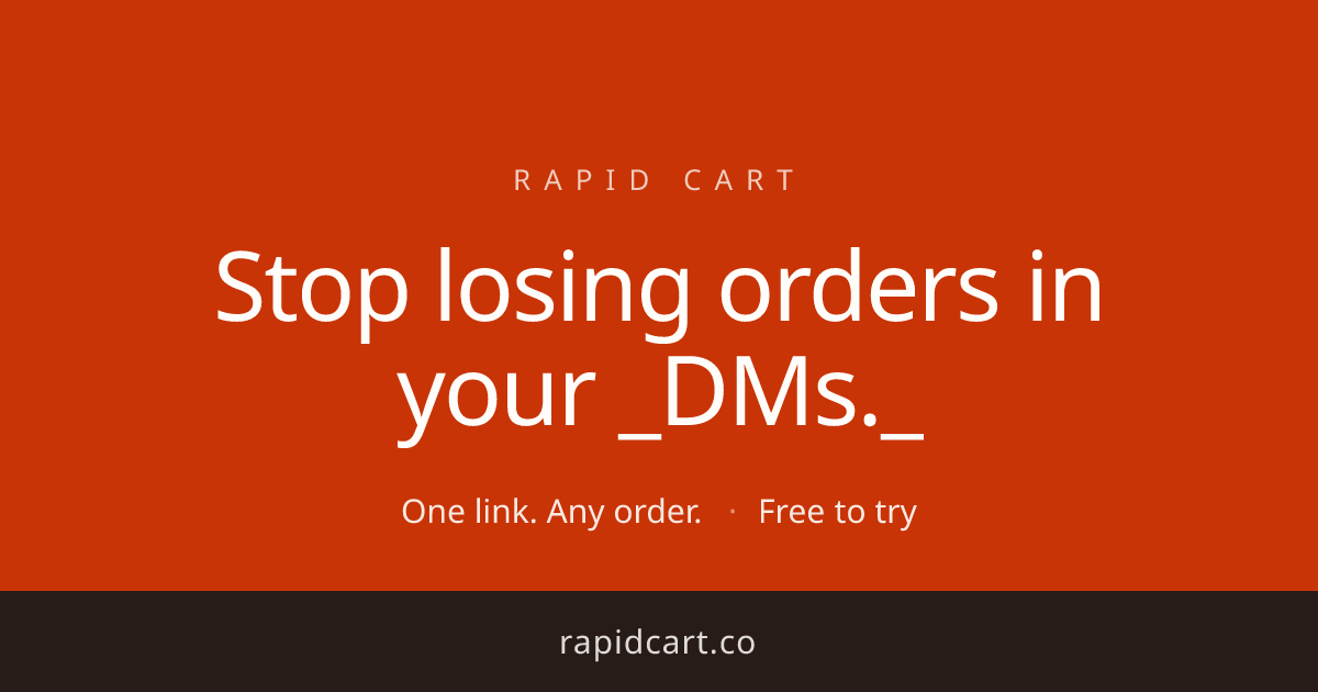 Rapid Cart: Streamline Order Requests with a Single Link screenshot