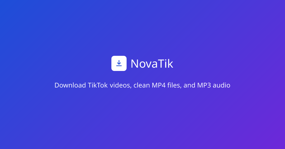 NovaTik – TikTok Downloader screenshot