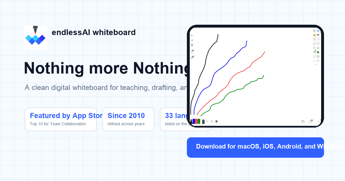 Whiteboard by Endless AI — cross-platform visual workspace screenshot
