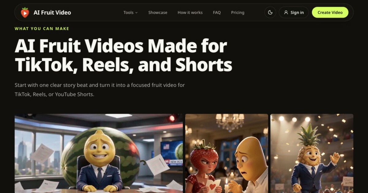 AI Fruit Video screenshot