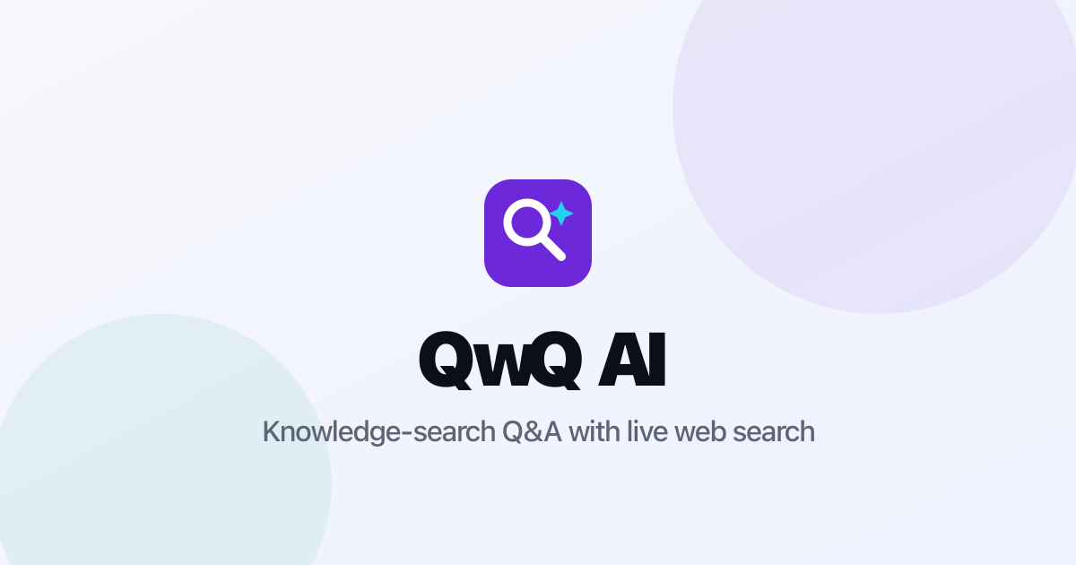 QwQ AI screenshot