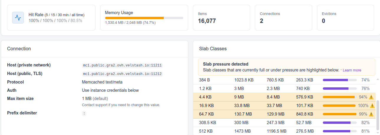 Managed Memcached Hosting screenshot