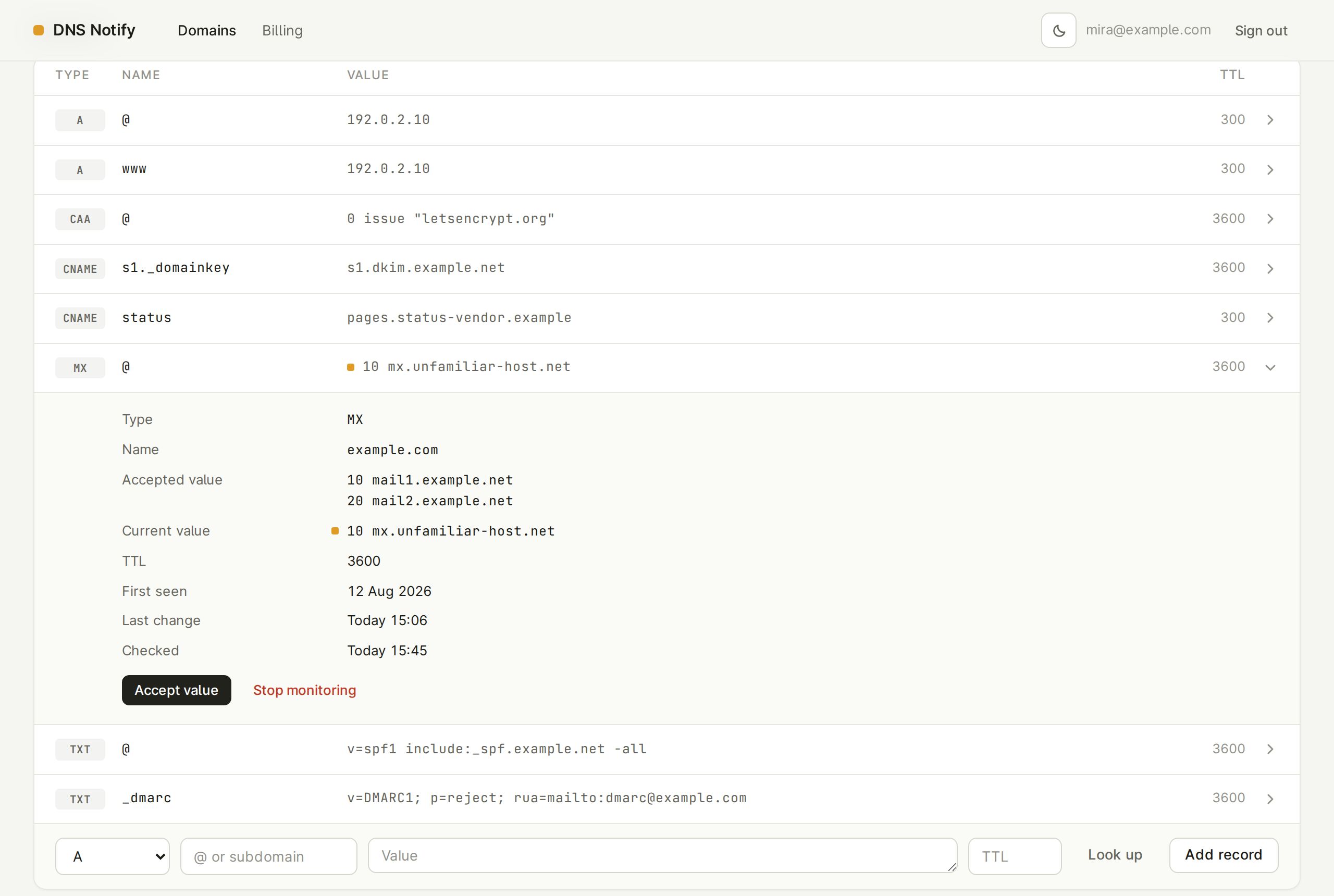 DNS Notify screenshot