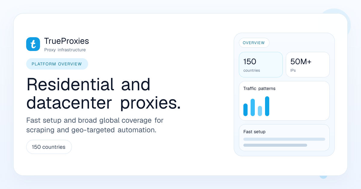TrueProxies screenshot