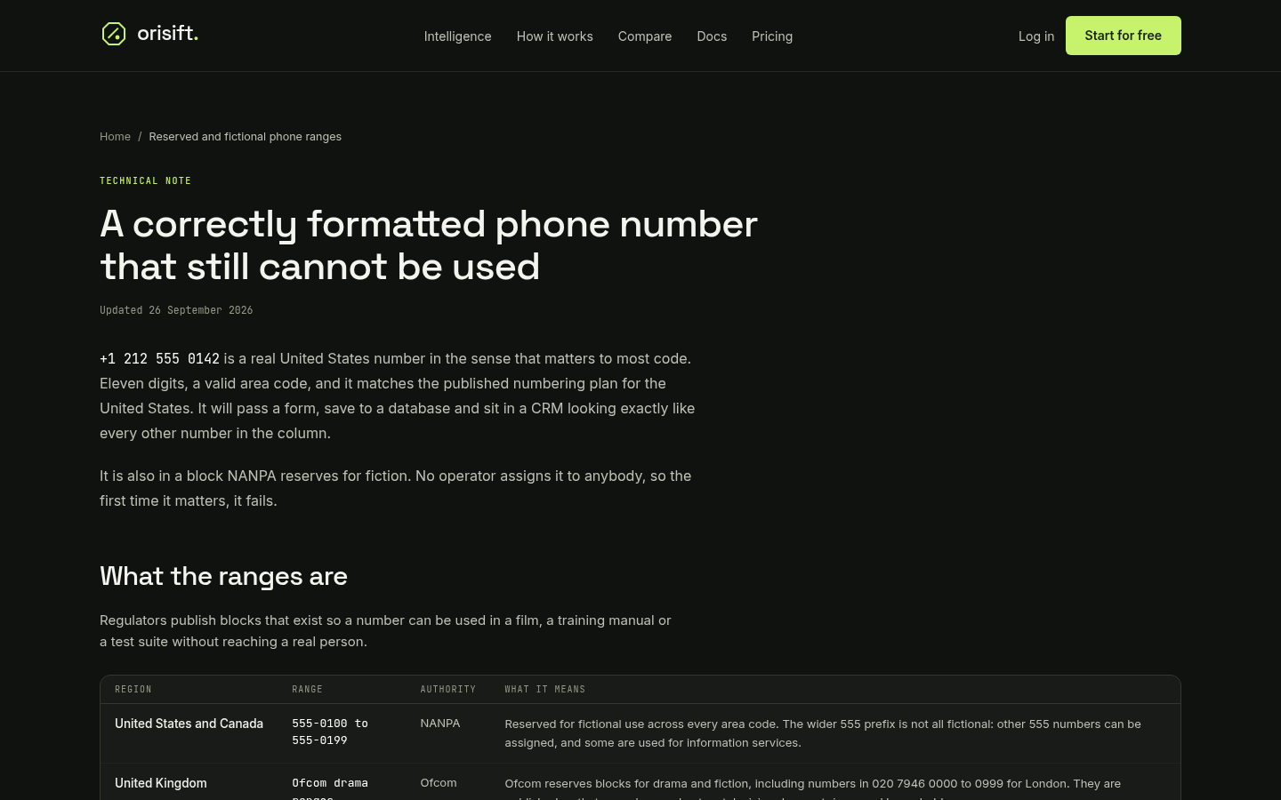 Orisift screenshot