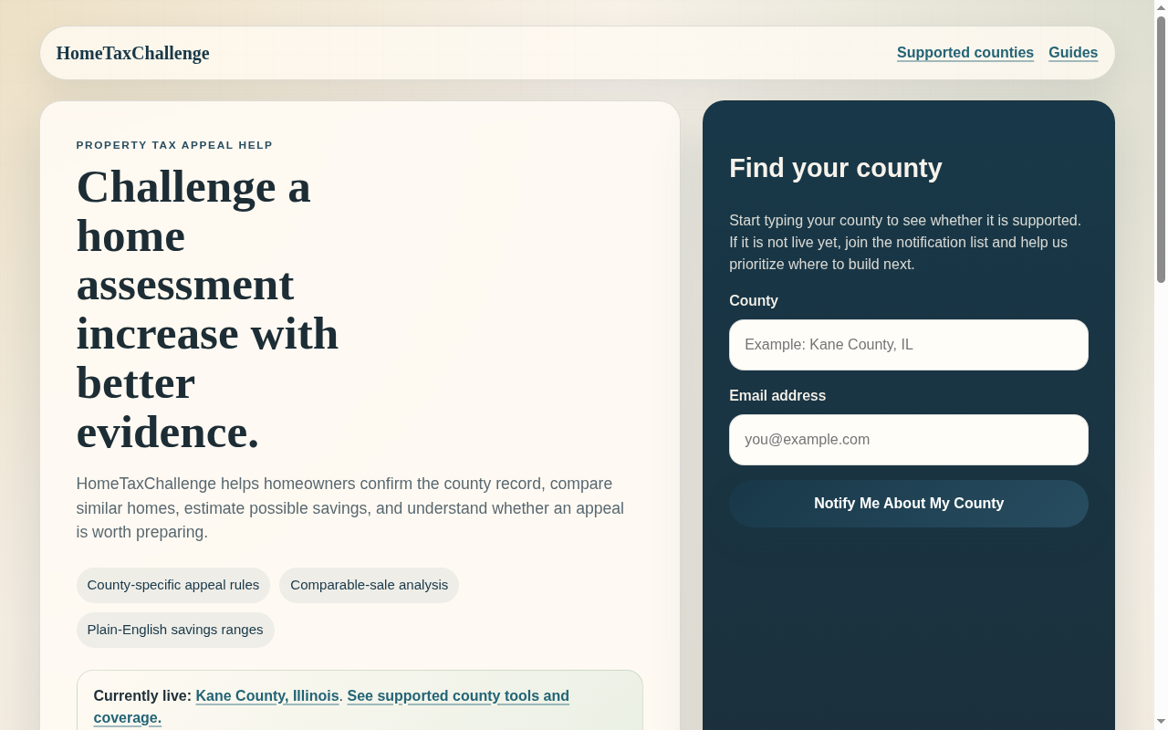HomeTaxChallenge screenshot