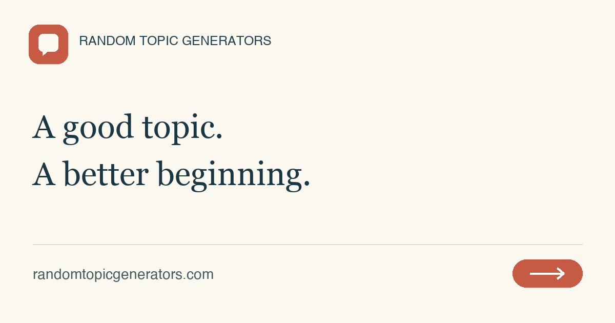 Random Topic Generators screenshot